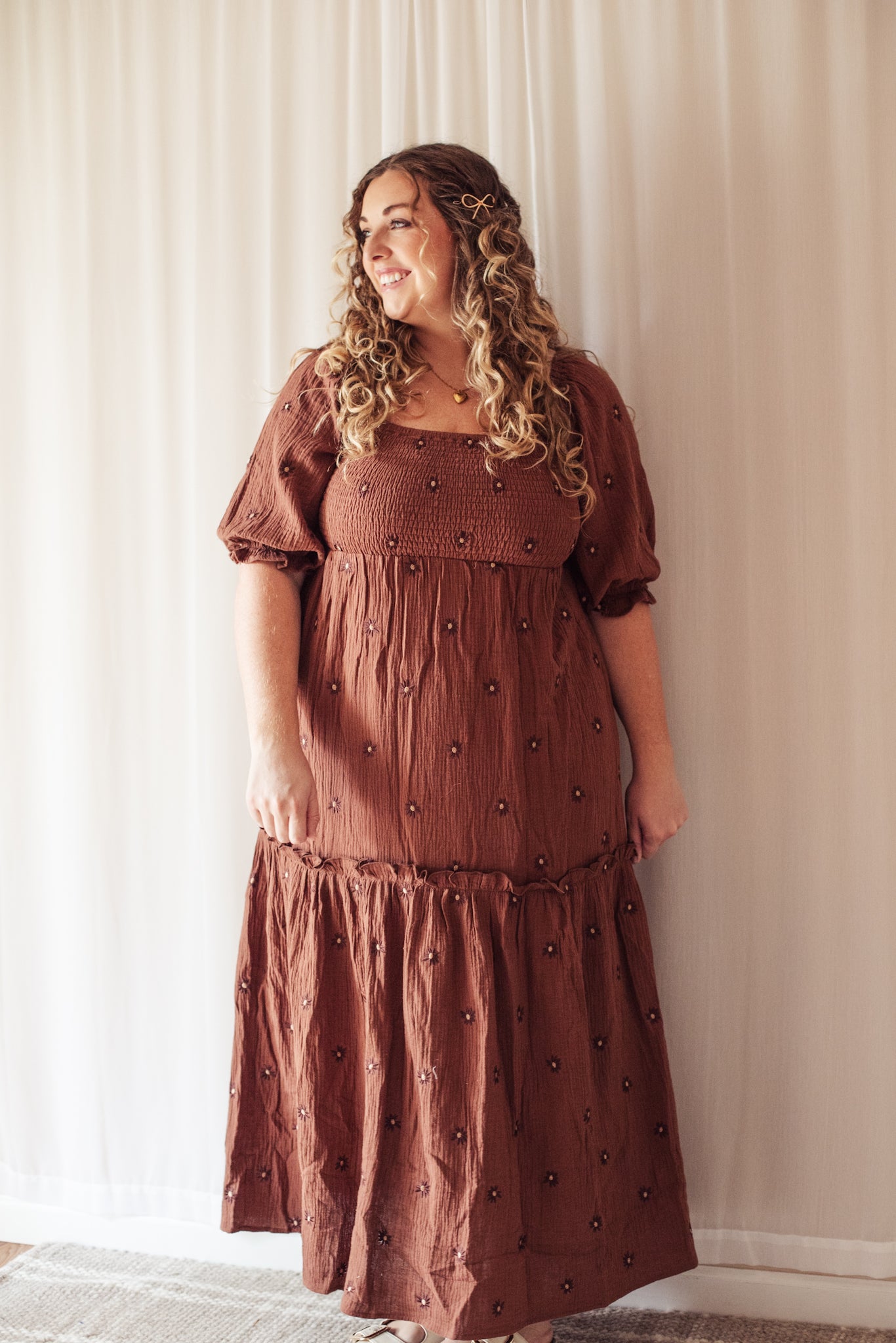 The Mocha Meadow Dress