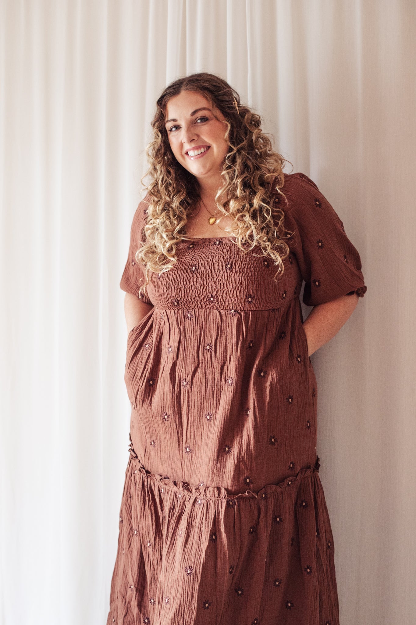The Mocha Meadow Dress