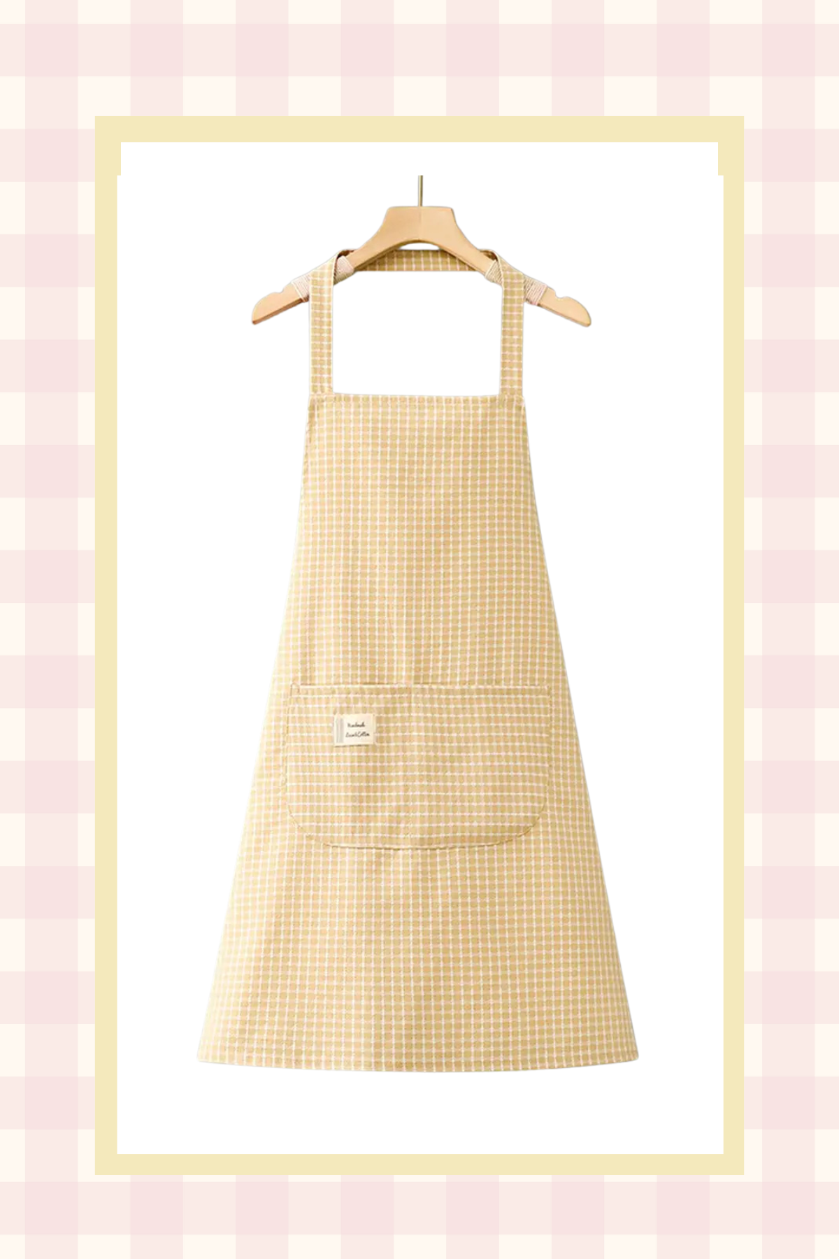 Butter Yellow Checkered Apron