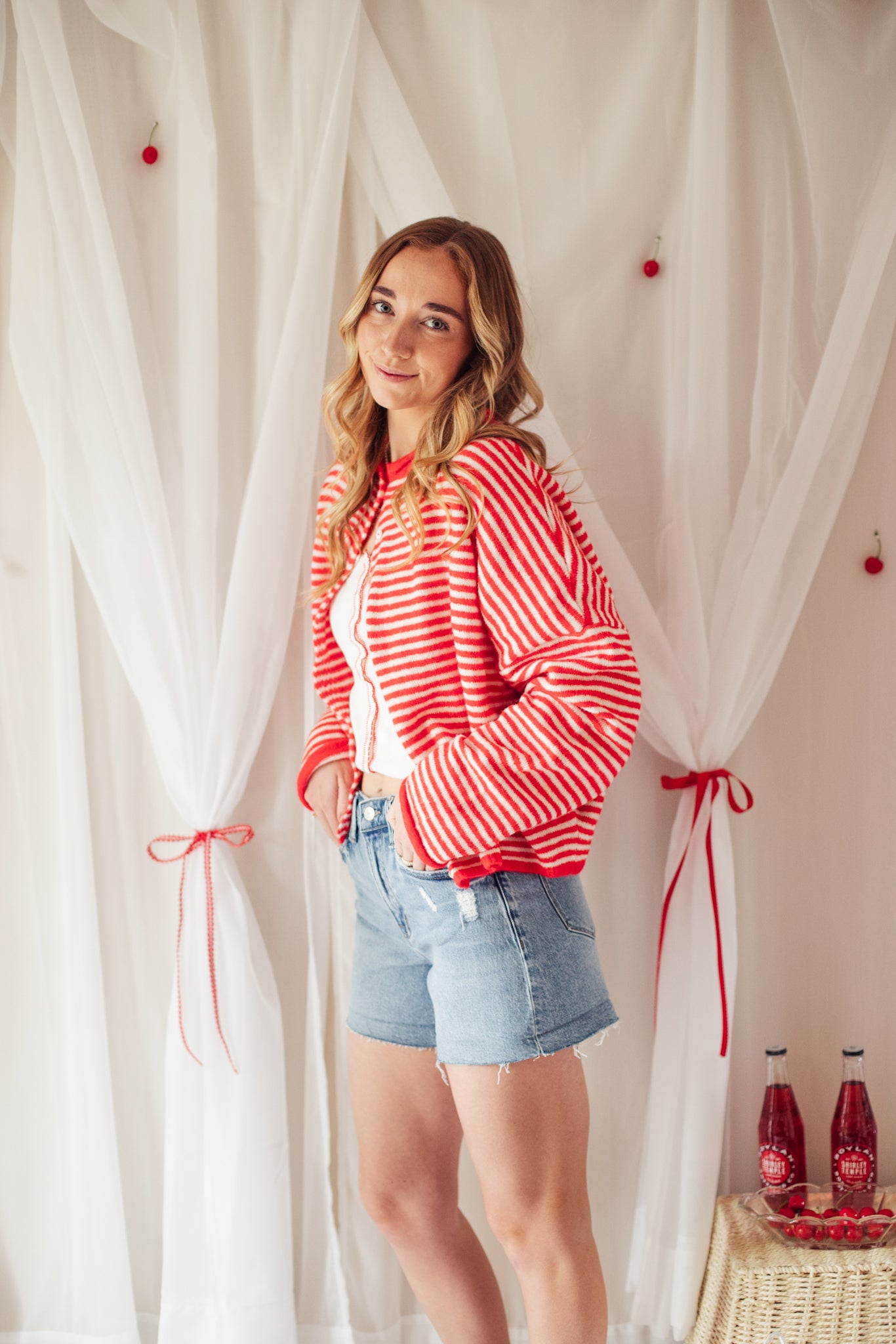 Candy Apple Red Caridgan