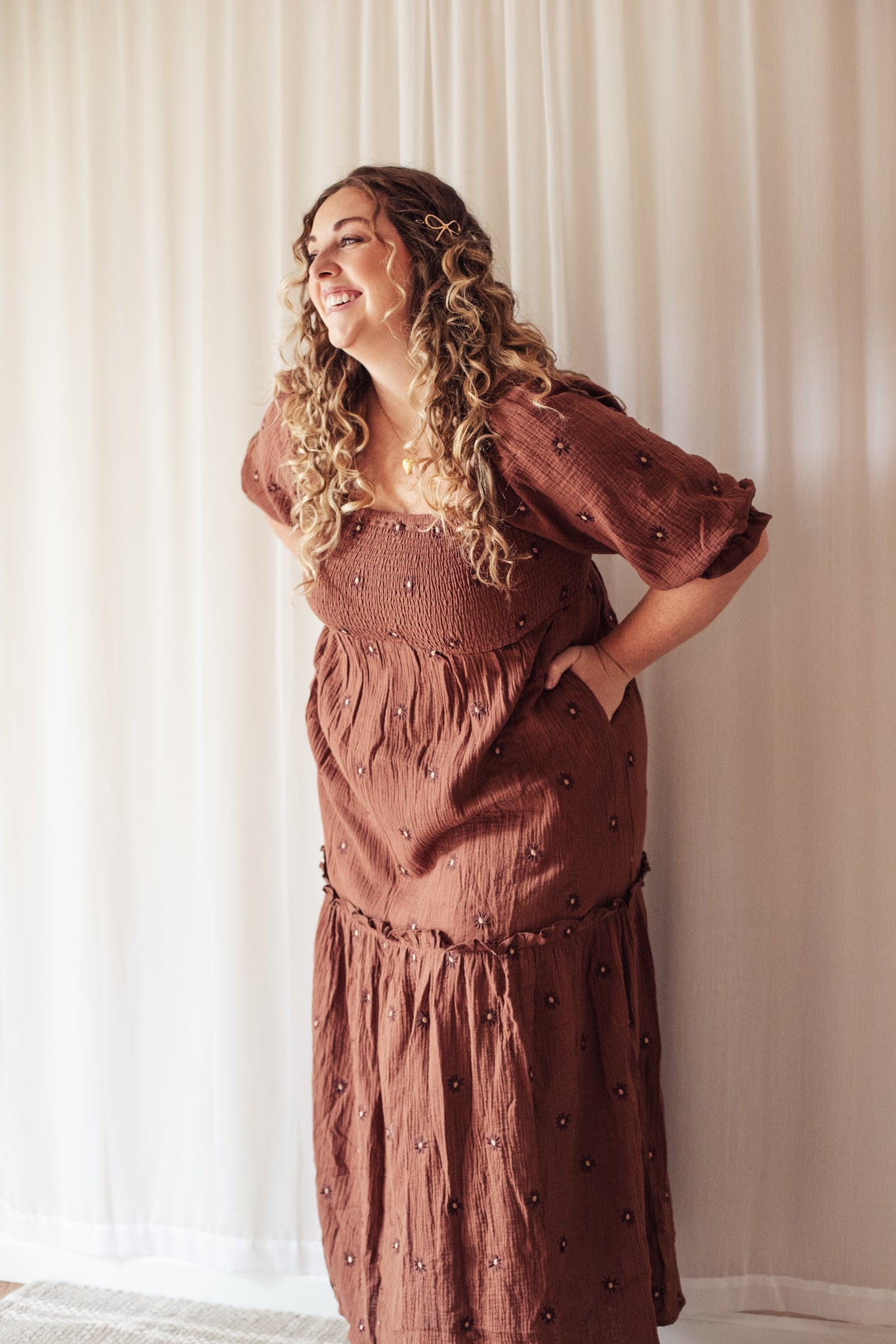 The Mocha Meadow Dress