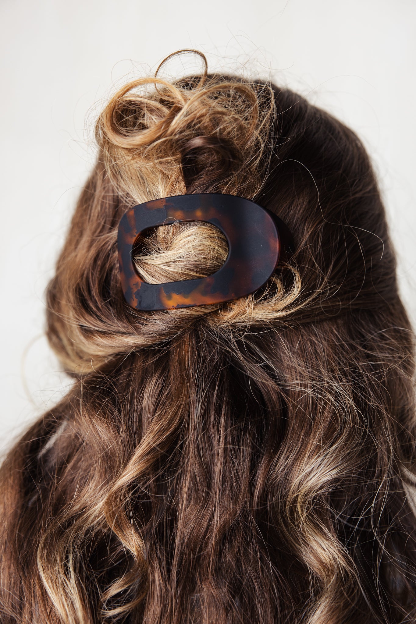 Oval Hair Clip - Brown Leopard