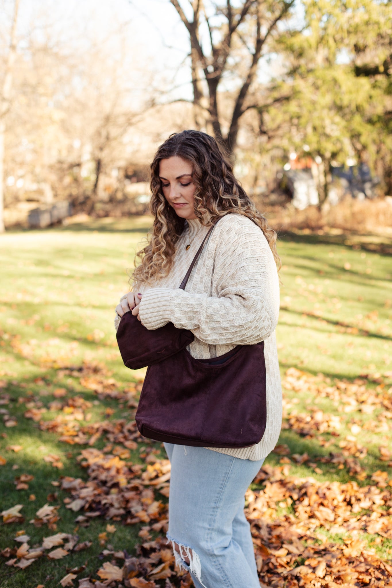 Lazy Style Simple Commuter Tote Coffee