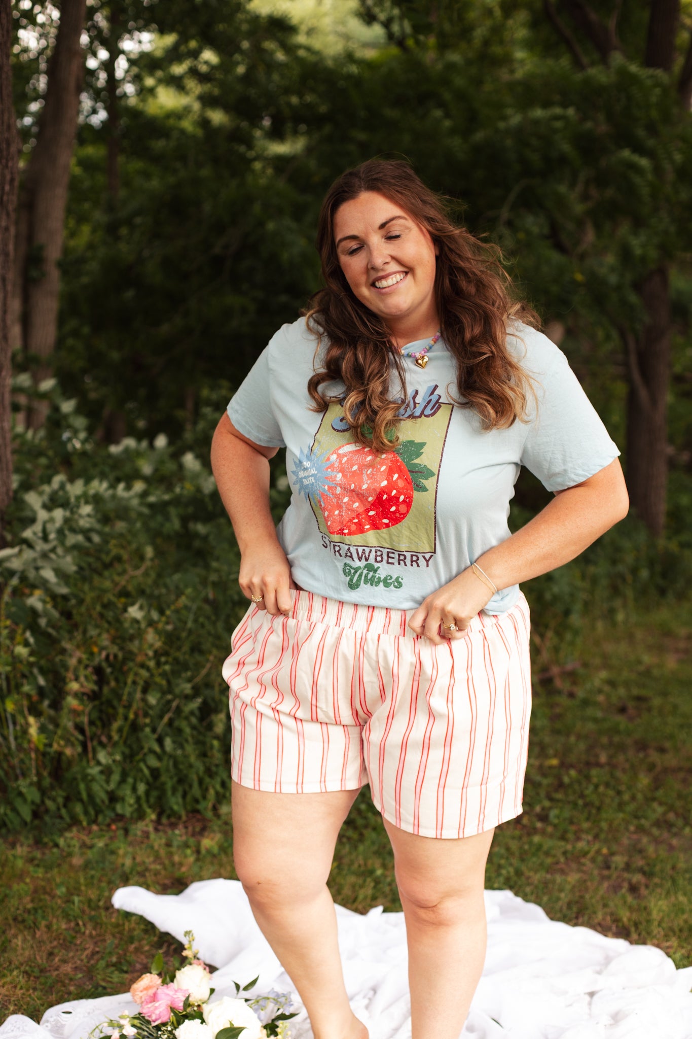 Strawberry Stripe Shorts