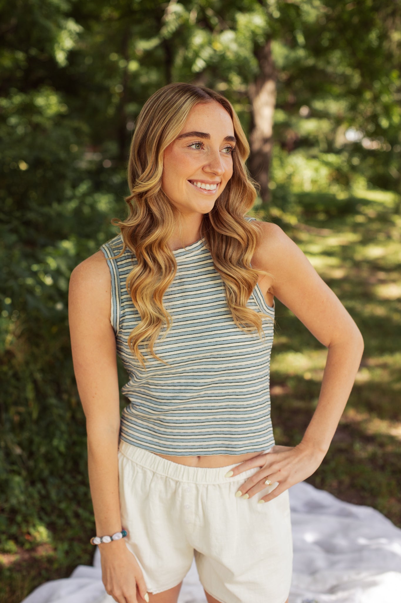 Blueberry Striped Tank