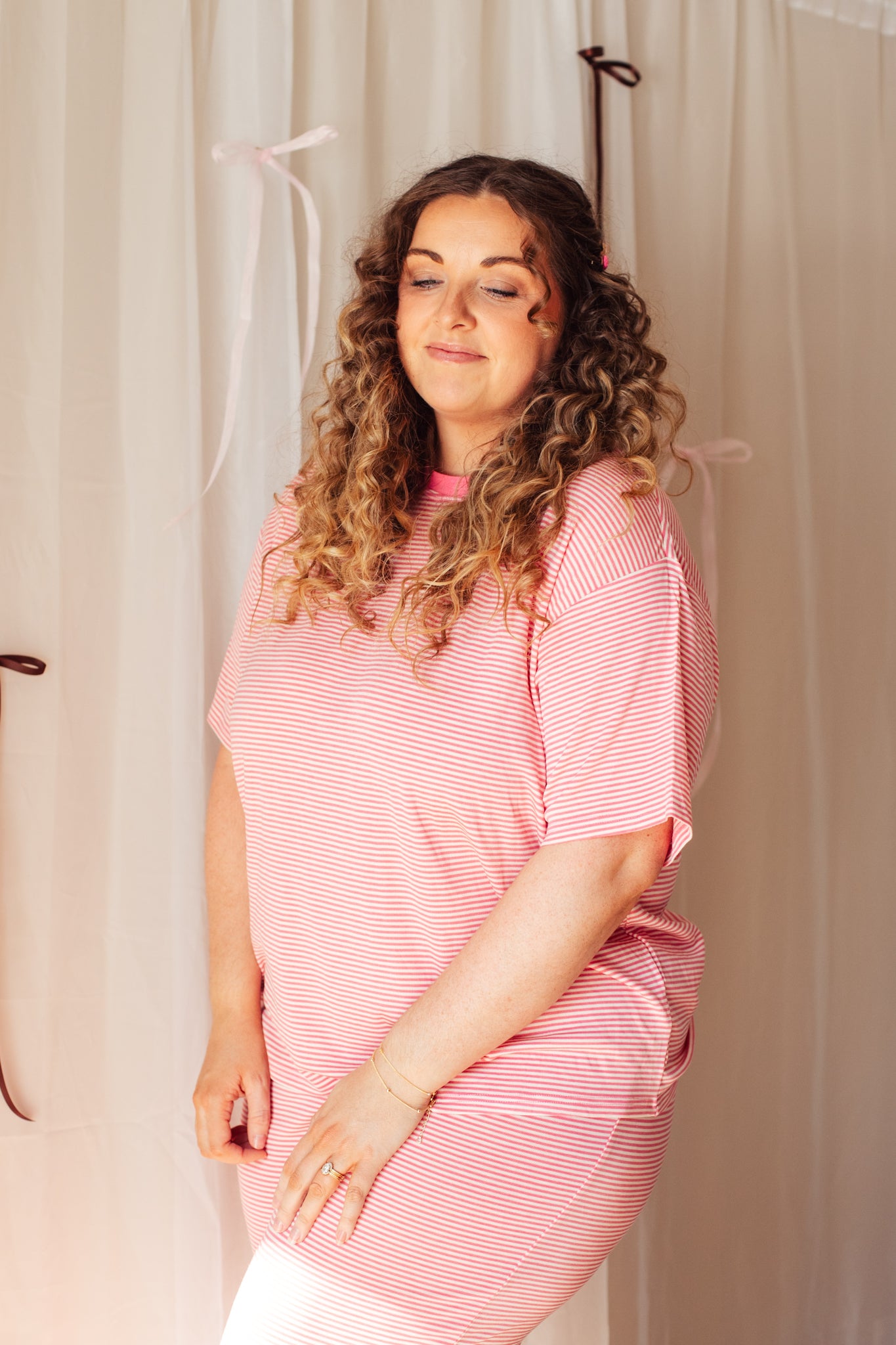 Strawberry Cream Striped Top