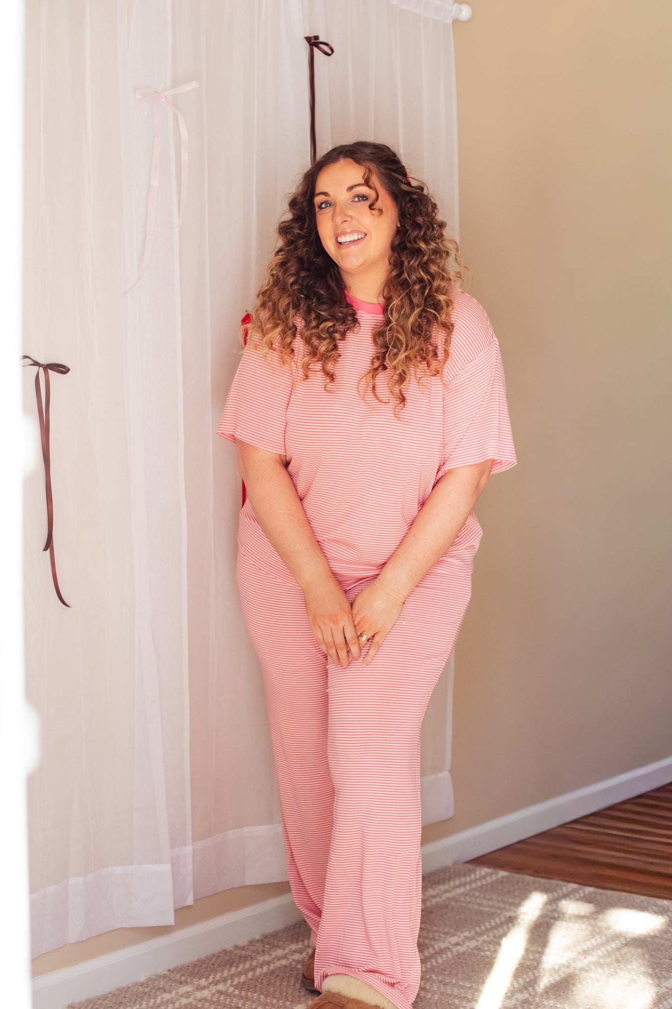 Strawberry Cream Striped Pants