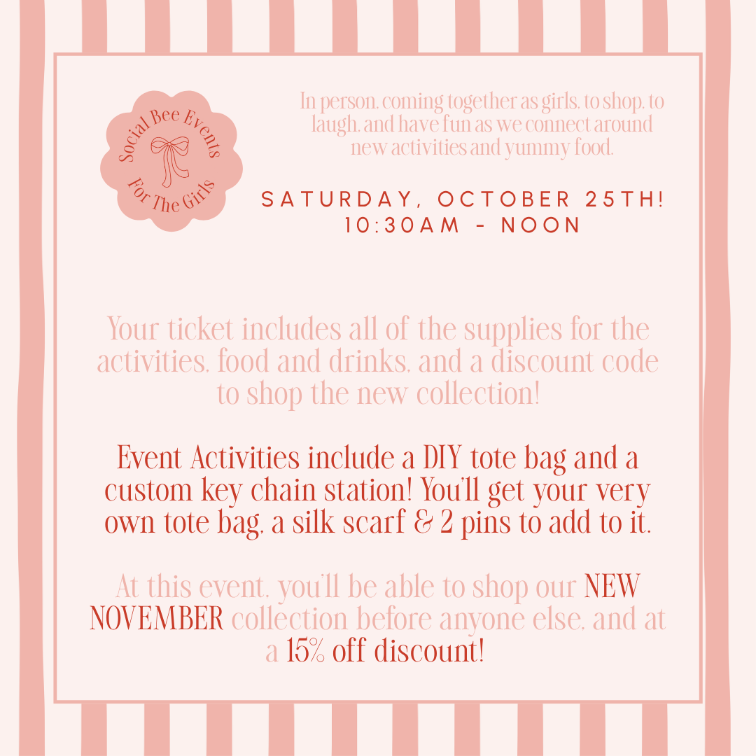Social Bee Event (October 25th)