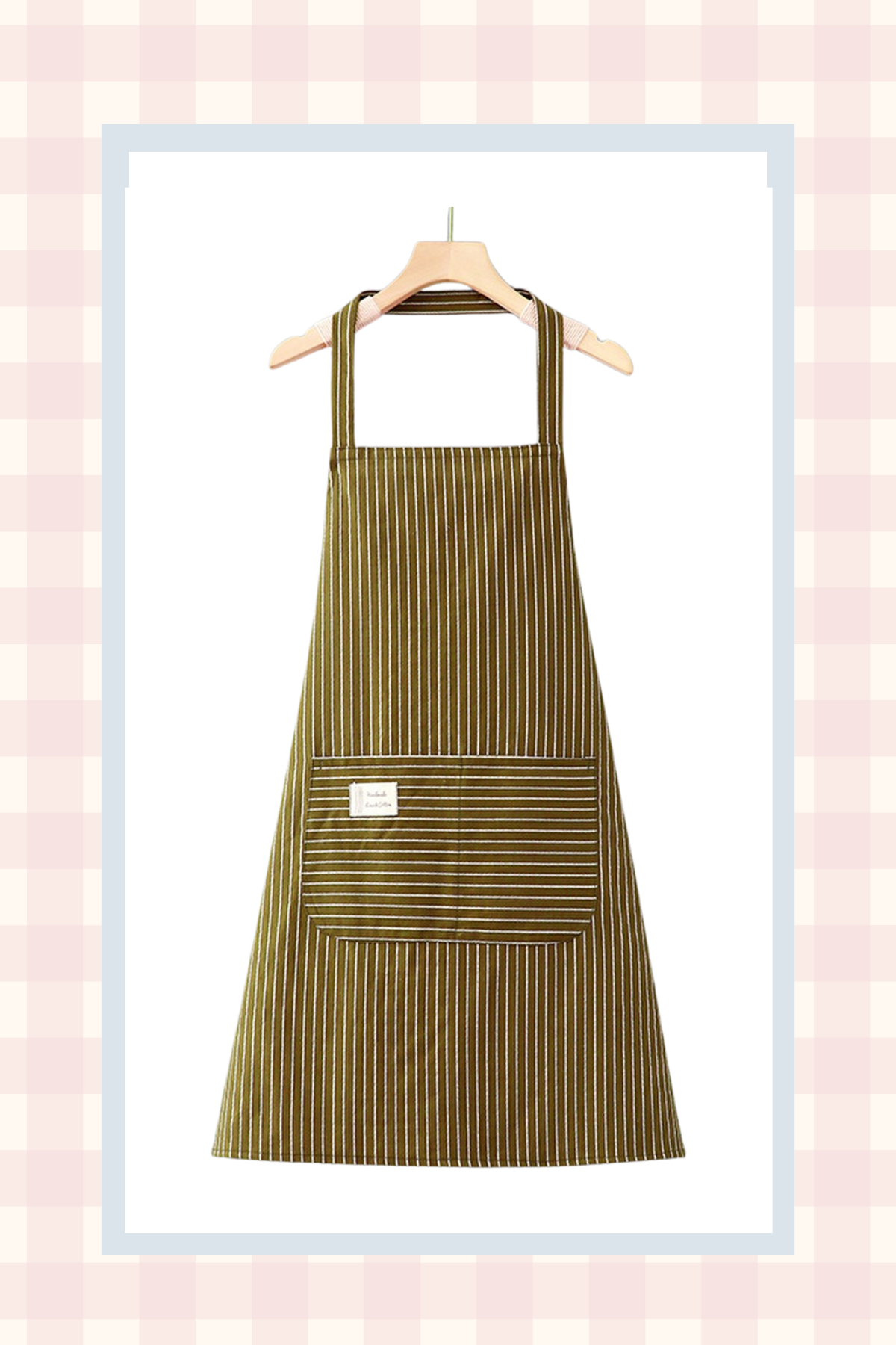 Green Striped Apron