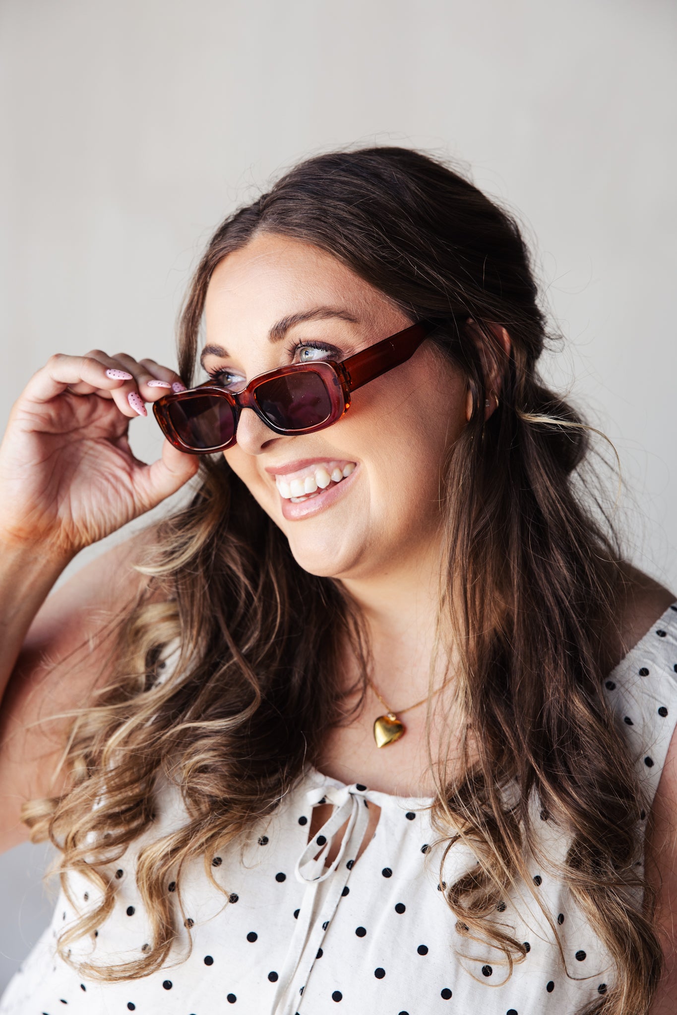 Trendy Square Sunglasses - Brown