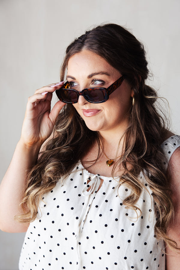 Trendy Square Sunglasses - Leopard