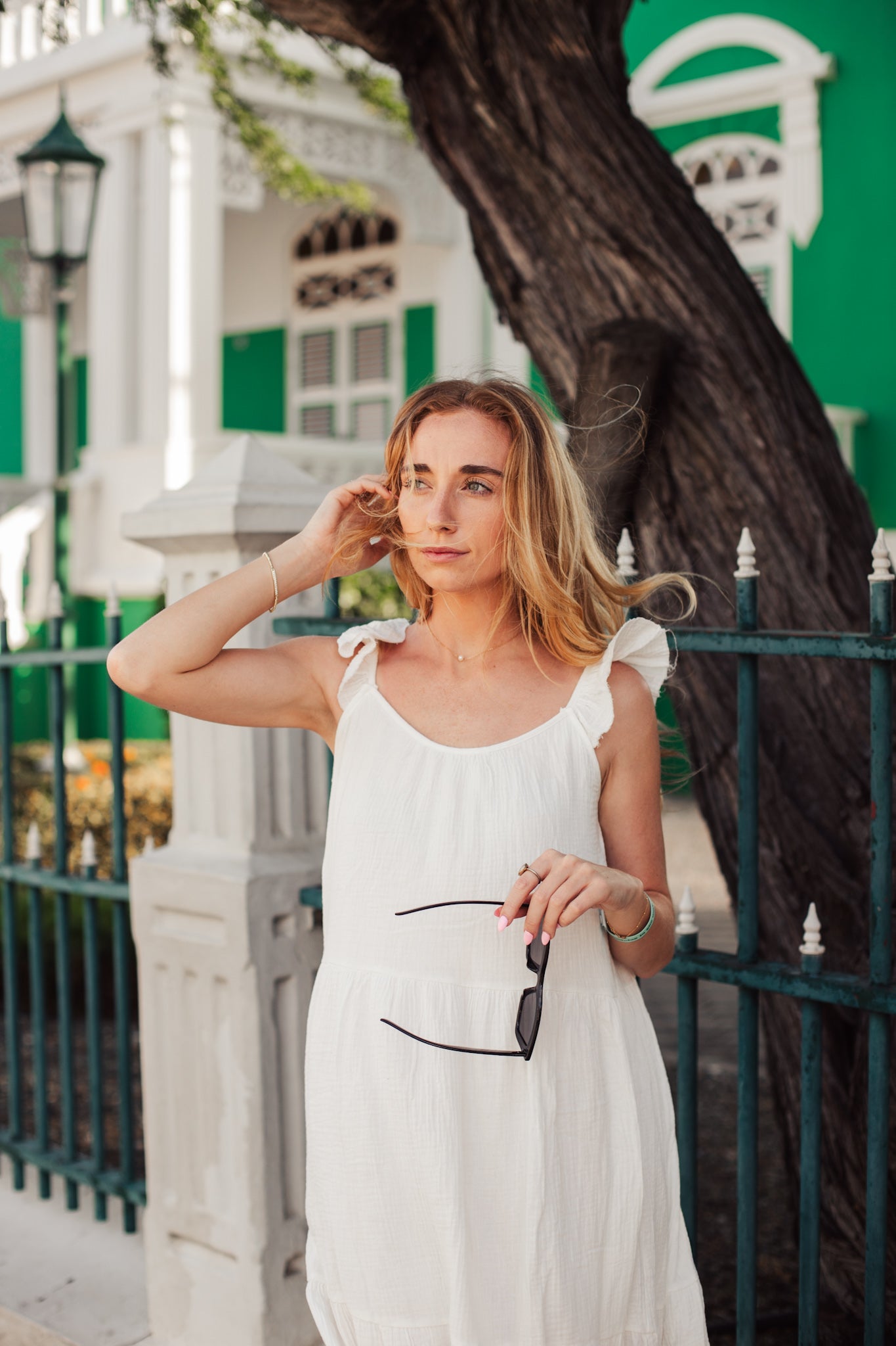 Santorini White Dress