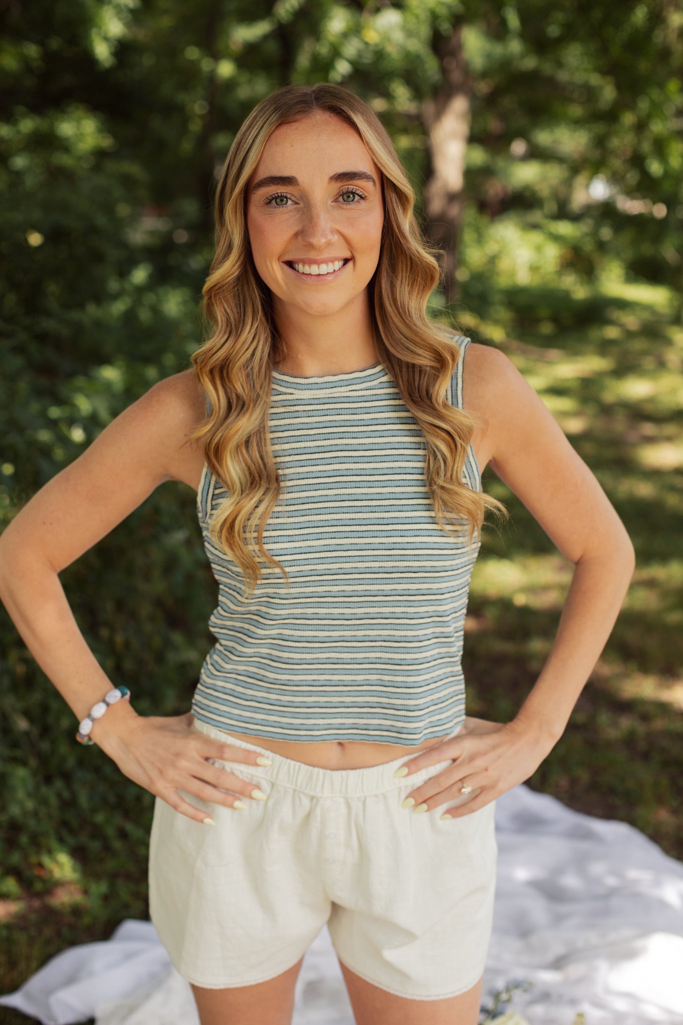 Blueberry Striped Tank
