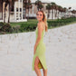 Anything But Basic Dress - Lime