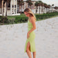 Anything But Basic Dress - Lime