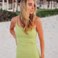 Anything But Basic Dress - Lime