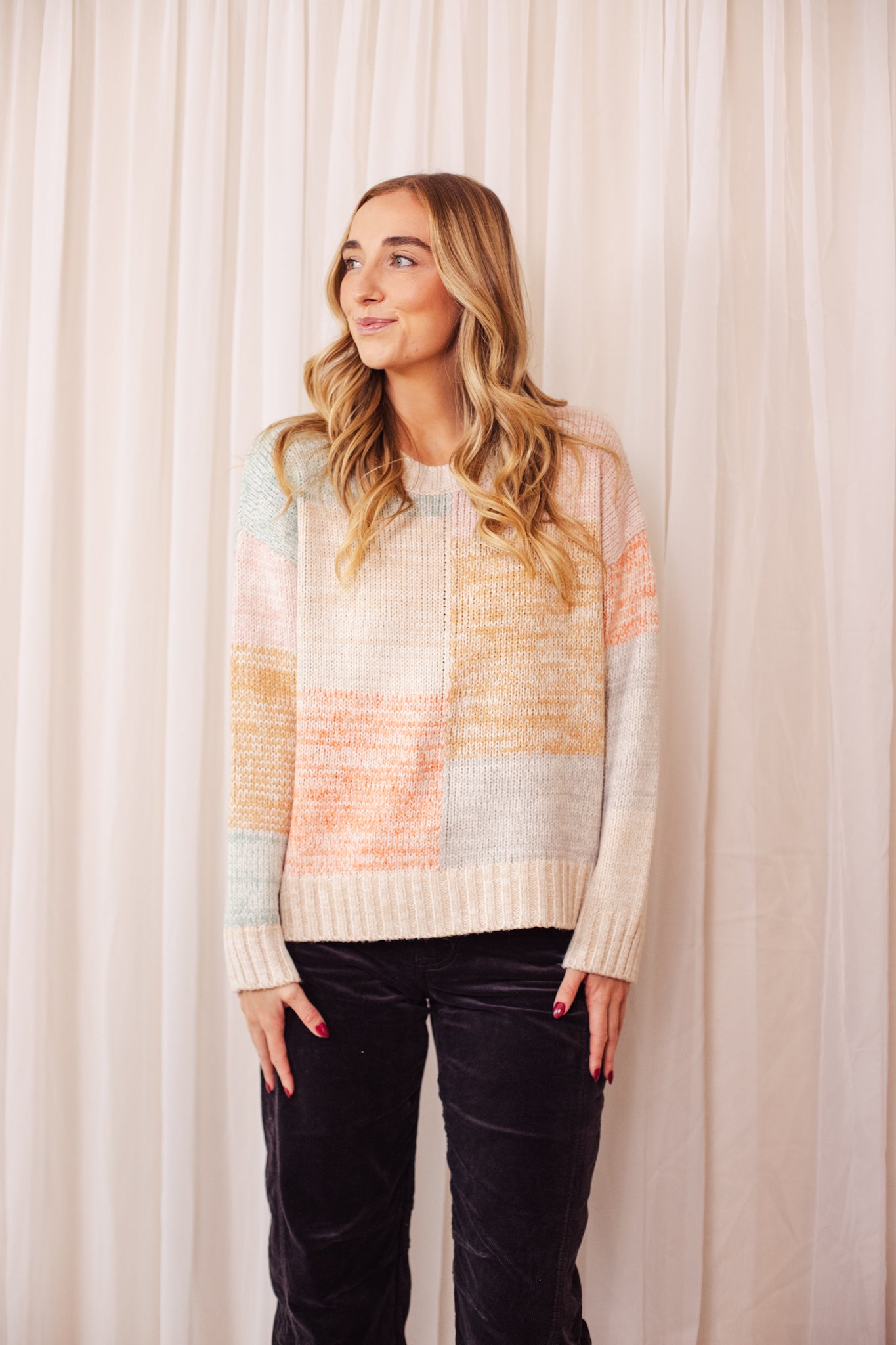Cozy Color Block Sweater
