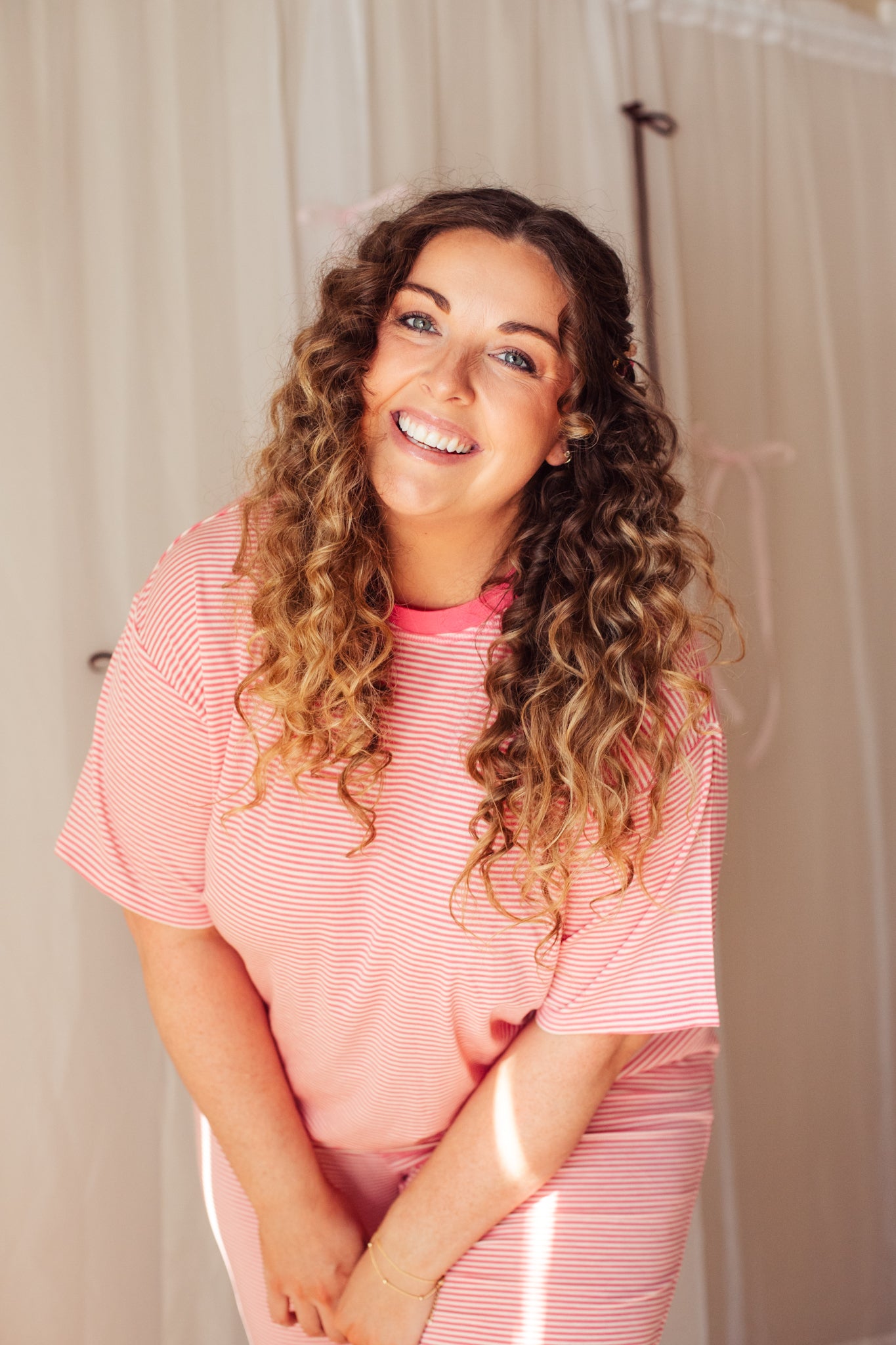 Strawberry Cream Striped Top