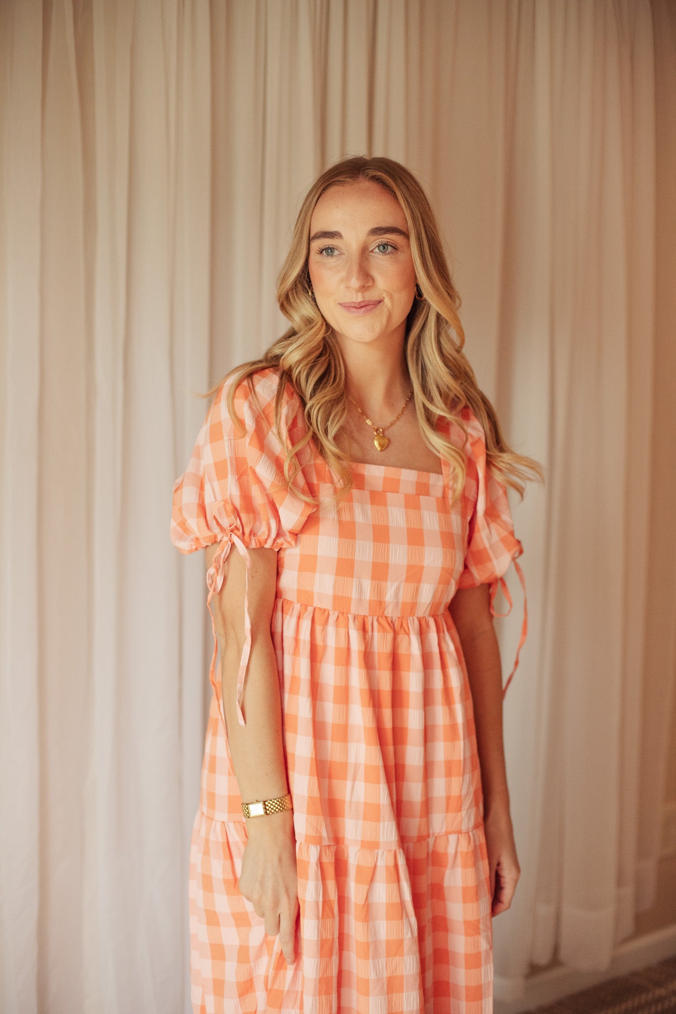Sunset Gingham Dress