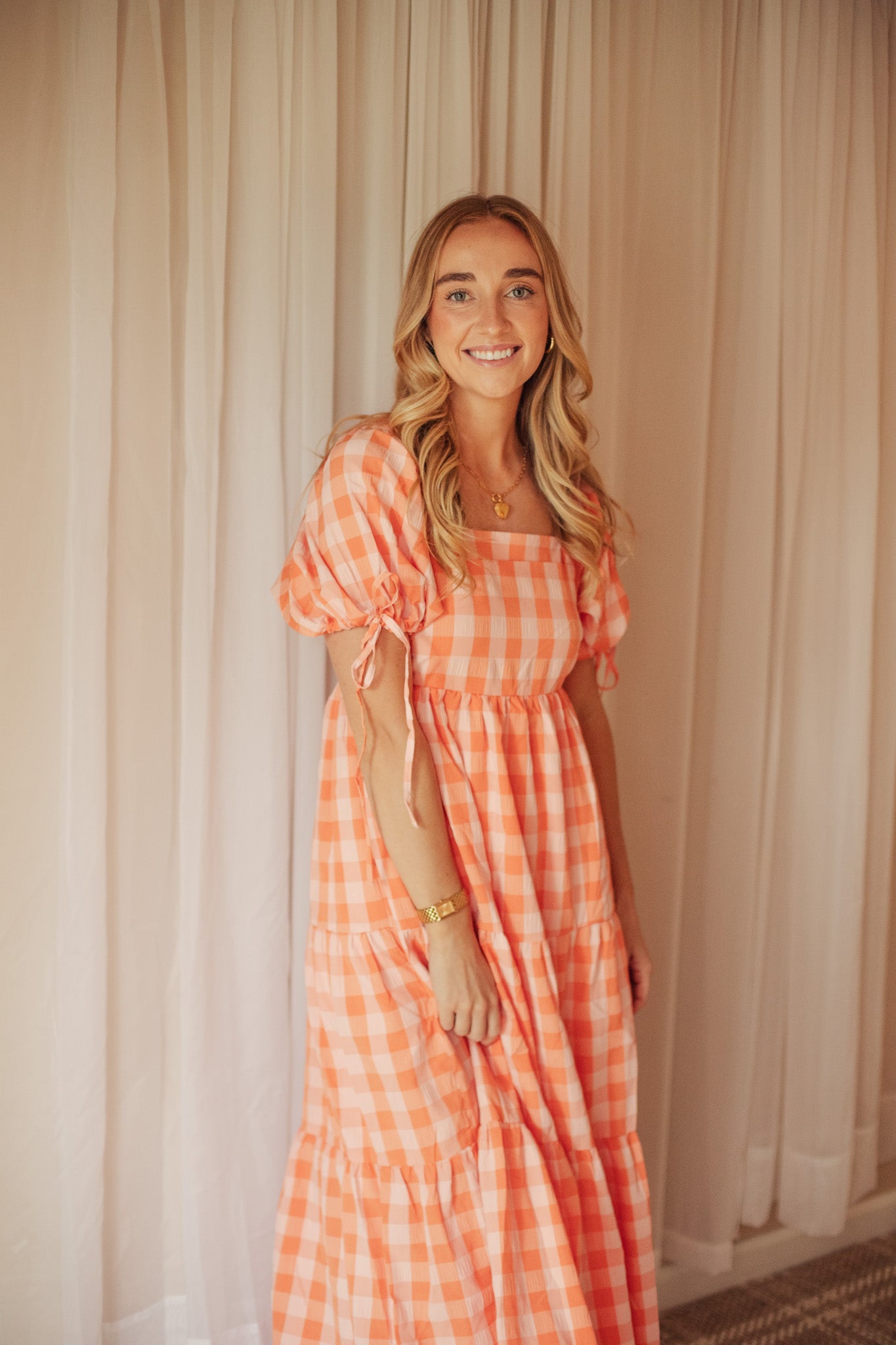 Sunset Gingham Dress