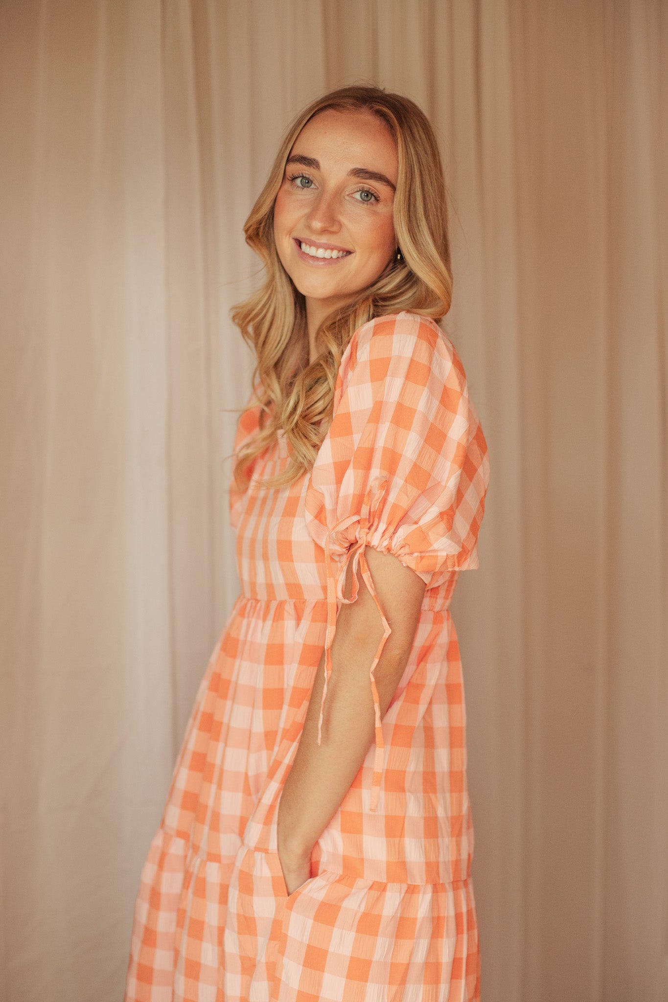 Sunset Gingham Dress