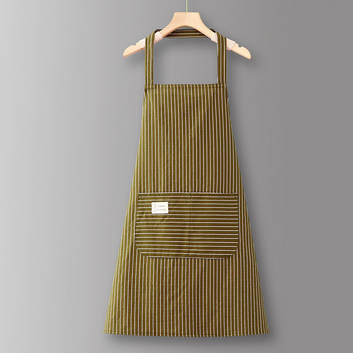 Green Striped Apron