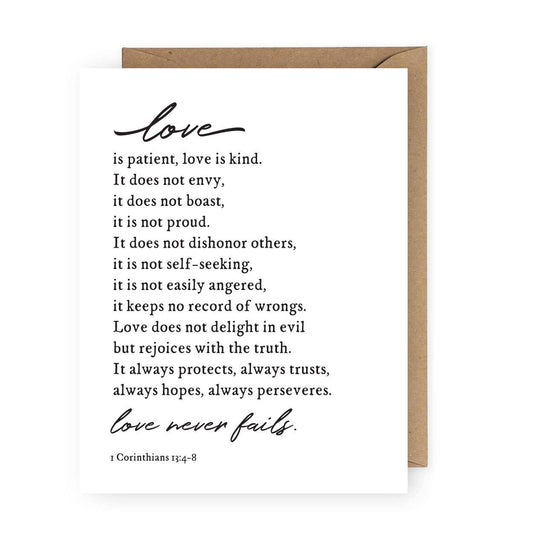 Love Is Patient Card