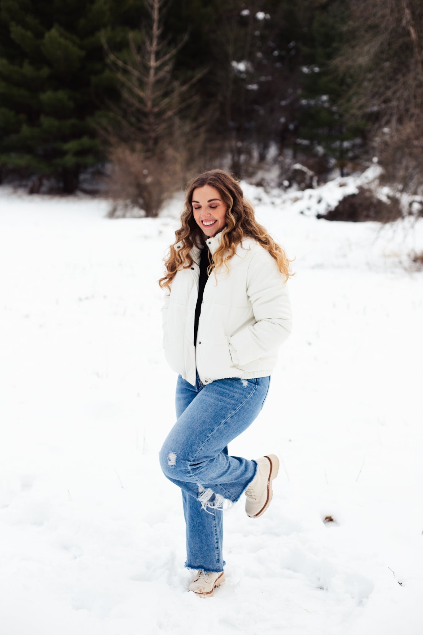 Mallory Faux Leather Jacket - Cream